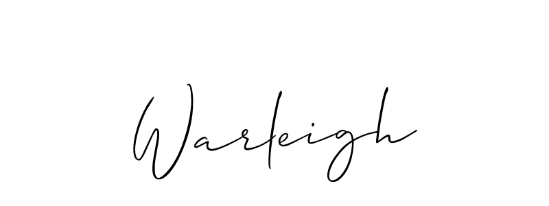 How to make Warleigh signature? Allison_Script is a professional autograph style. Create handwritten signature for Warleigh name. Warleigh signature style 2 images and pictures png