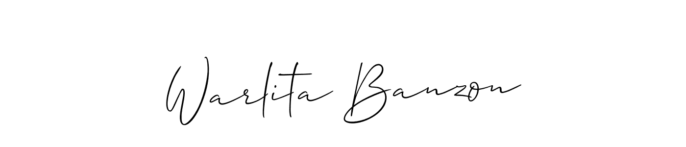 See photos of Warlita Banzon official signature by Spectra . Check more albums & portfolios. Read reviews & check more about Allison_Script font. Warlita Banzon signature style 2 images and pictures png