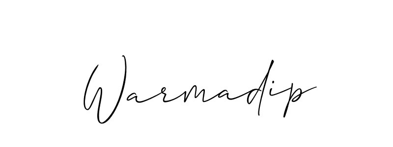 How to make Warmadip name signature. Use Allison_Script style for creating short signs online. This is the latest handwritten sign. Warmadip signature style 2 images and pictures png