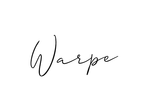 Allison_Script is a professional signature style that is perfect for those who want to add a touch of class to their signature. It is also a great choice for those who want to make their signature more unique. Get Warpe name to fancy signature for free. Warpe signature style 2 images and pictures png