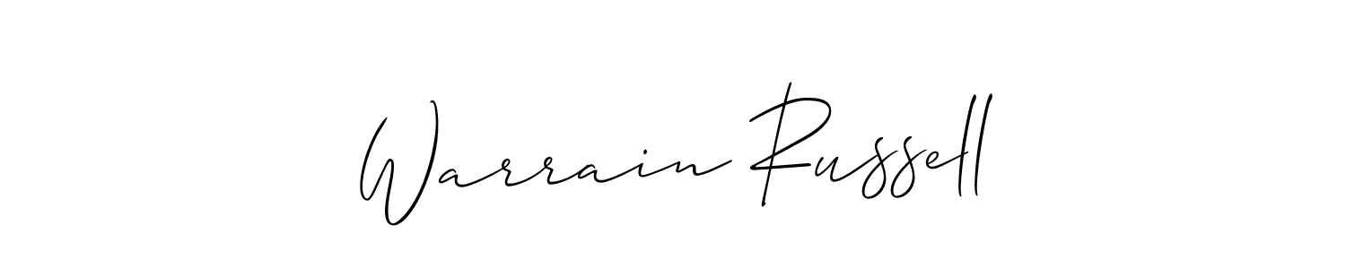 Also we have Warrain Russell name is the best signature style. Create professional handwritten signature collection using Allison_Script autograph style. Warrain Russell signature style 2 images and pictures png