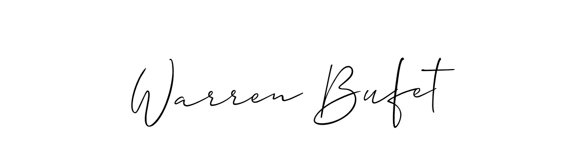 You should practise on your own different ways (Allison_Script) to write your name (Warren Bufet) in signature. don't let someone else do it for you. Warren Bufet signature style 2 images and pictures png