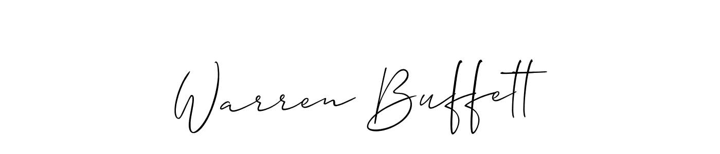 It looks lik you need a new signature style for name Warren Buffett. Design unique handwritten (Allison_Script) signature with our free signature maker in just a few clicks. Warren Buffett signature style 2 images and pictures png