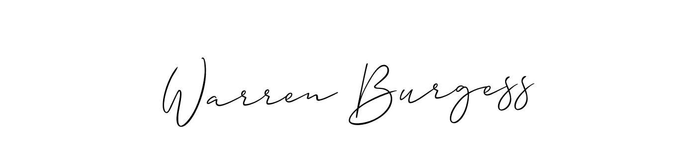 Warren Burgess stylish signature style. Best Handwritten Sign (Allison_Script) for my name. Handwritten Signature Collection Ideas for my name Warren Burgess. Warren Burgess signature style 2 images and pictures png