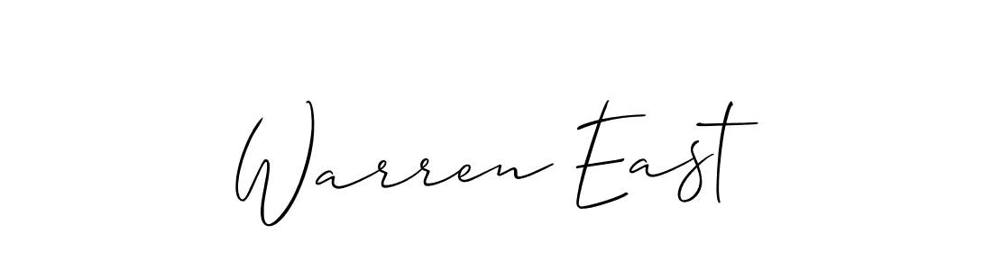 How to make Warren East signature? Allison_Script is a professional autograph style. Create handwritten signature for Warren East name. Warren East signature style 2 images and pictures png