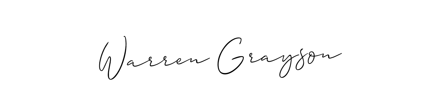 Warren Grayson stylish signature style. Best Handwritten Sign (Allison_Script) for my name. Handwritten Signature Collection Ideas for my name Warren Grayson. Warren Grayson signature style 2 images and pictures png