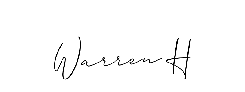 Warren H stylish signature style. Best Handwritten Sign (Allison_Script) for my name. Handwritten Signature Collection Ideas for my name Warren H. Warren H signature style 2 images and pictures png