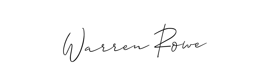 You should practise on your own different ways (Allison_Script) to write your name (Warren Rowe) in signature. don't let someone else do it for you. Warren Rowe signature style 2 images and pictures png