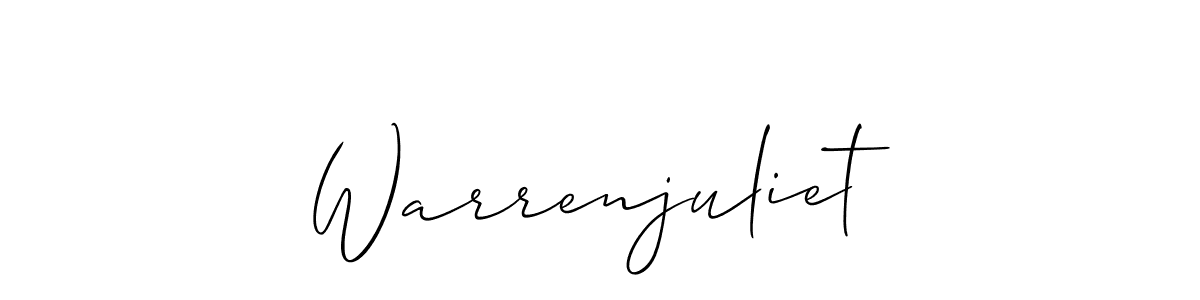 if you are searching for the best signature style for your name Warrenjuliet. so please give up your signature search. here we have designed multiple signature styles  using Allison_Script. Warrenjuliet signature style 2 images and pictures png