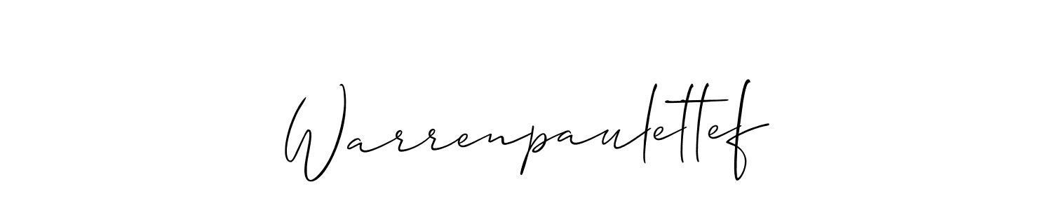 Create a beautiful signature design for name Warrenpaulettef. With this signature (Allison_Script) fonts, you can make a handwritten signature for free. Warrenpaulettef signature style 2 images and pictures png