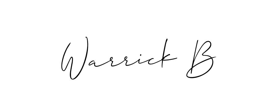 Create a beautiful signature design for name Warrick B. With this signature (Allison_Script) fonts, you can make a handwritten signature for free. Warrick B signature style 2 images and pictures png