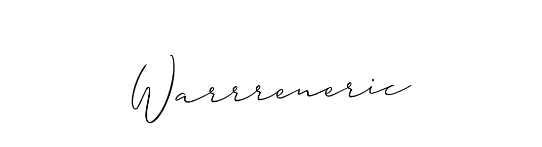 Create a beautiful signature design for name Warrreneric. With this signature (Allison_Script) fonts, you can make a handwritten signature for free. Warrreneric signature style 2 images and pictures png