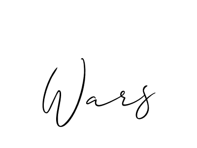 How to make Wars name signature. Use Allison_Script style for creating short signs online. This is the latest handwritten sign. Wars signature style 2 images and pictures png