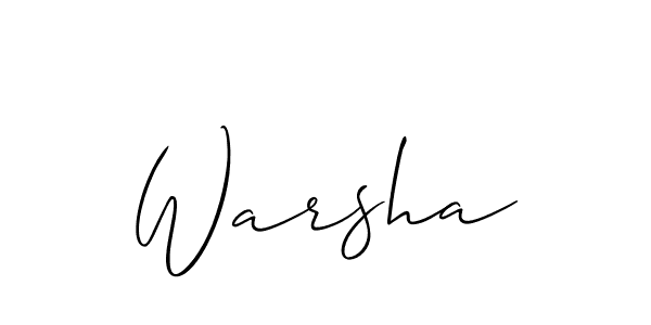 Warsha stylish signature style. Best Handwritten Sign (Allison_Script) for my name. Handwritten Signature Collection Ideas for my name Warsha. Warsha signature style 2 images and pictures png