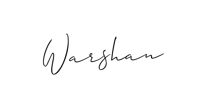 Make a beautiful signature design for name Warshan. Use this online signature maker to create a handwritten signature for free. Warshan signature style 2 images and pictures png