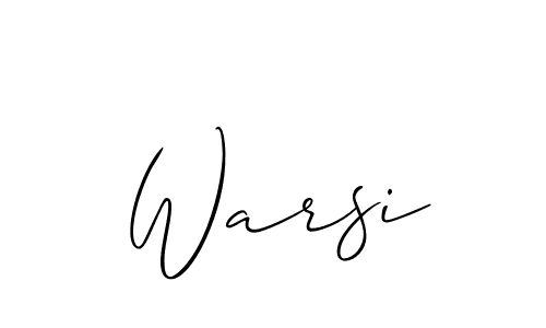 Make a short Warsi signature style. Manage your documents anywhere anytime using Allison_Script. Create and add eSignatures, submit forms, share and send files easily. Warsi signature style 2 images and pictures png