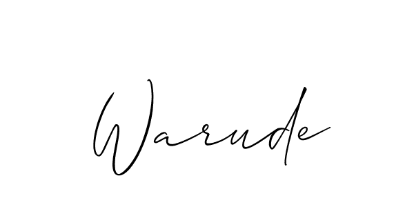 You should practise on your own different ways (Allison_Script) to write your name (Warude) in signature. don't let someone else do it for you. Warude signature style 2 images and pictures png