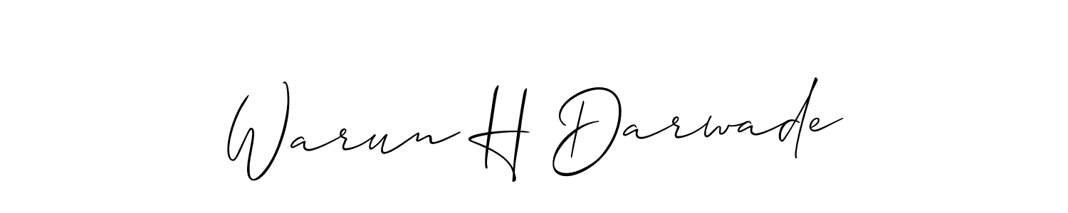 How to Draw Warun H Darwade signature style? Allison_Script is a latest design signature styles for name Warun H Darwade. Warun H Darwade signature style 2 images and pictures png