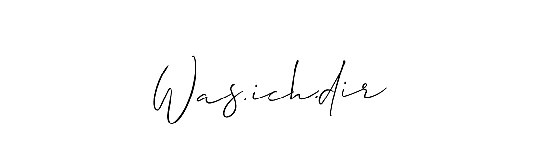 Also You can easily find your signature by using the search form. We will create Was.ich.dir name handwritten signature images for you free of cost using Allison_Script sign style. Was.ich.dir signature style 2 images and pictures png