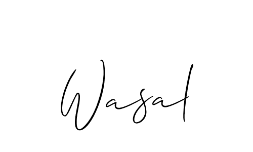 Use a signature maker to create a handwritten signature online. With this signature software, you can design (Allison_Script) your own signature for name Wasal. Wasal signature style 2 images and pictures png