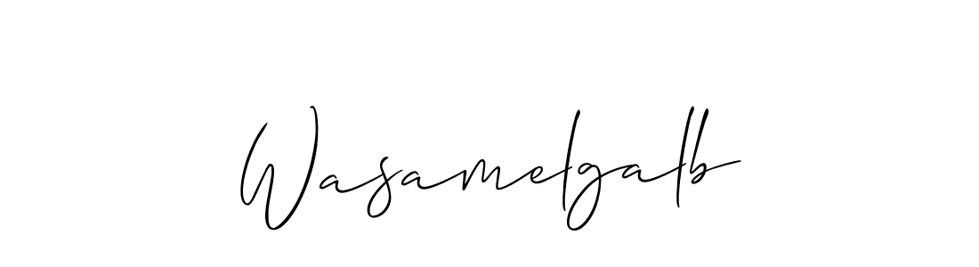 Use a signature maker to create a handwritten signature online. With this signature software, you can design (Allison_Script) your own signature for name Wasamelgalb. Wasamelgalb signature style 2 images and pictures png