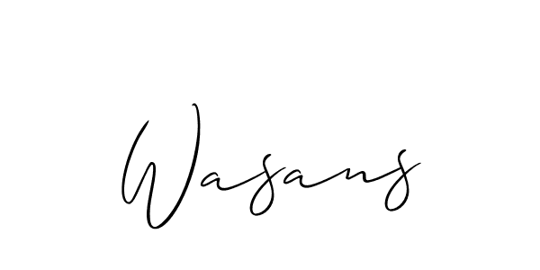 You should practise on your own different ways (Allison_Script) to write your name (Wasans) in signature. don't let someone else do it for you. Wasans signature style 2 images and pictures png