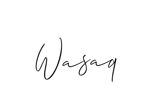 How to make Wasaq name signature. Use Allison_Script style for creating short signs online. This is the latest handwritten sign. Wasaq signature style 2 images and pictures png