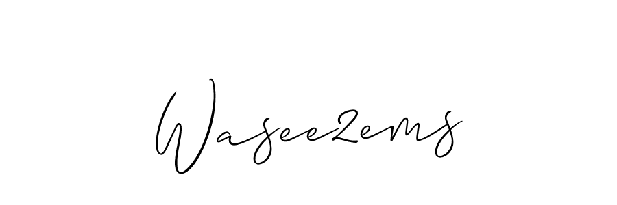 How to Draw Wasee2ems signature style? Allison_Script is a latest design signature styles for name Wasee2ems. Wasee2ems signature style 2 images and pictures png