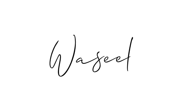Design your own signature with our free online signature maker. With this signature software, you can create a handwritten (Allison_Script) signature for name Waseel. Waseel signature style 2 images and pictures png
