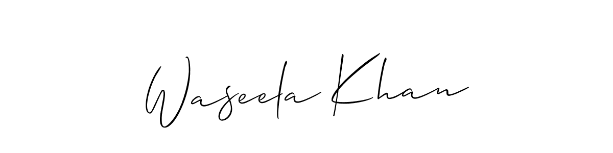 Also we have Waseela Khan name is the best signature style. Create professional handwritten signature collection using Allison_Script autograph style. Waseela Khan signature style 2 images and pictures png