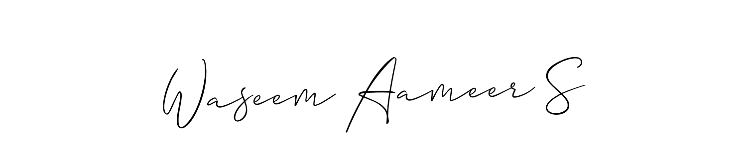 You can use this online signature creator to create a handwritten signature for the name Waseem Aameer S. This is the best online autograph maker. Waseem Aameer S signature style 2 images and pictures png