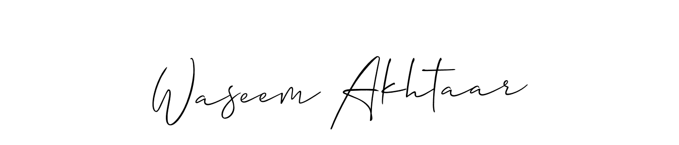 Make a short Waseem Akhtaar signature style. Manage your documents anywhere anytime using Allison_Script. Create and add eSignatures, submit forms, share and send files easily. Waseem Akhtaar signature style 2 images and pictures png