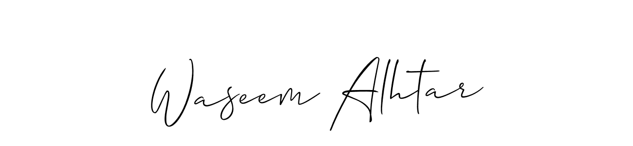 Also You can easily find your signature by using the search form. We will create Waseem Alhtar name handwritten signature images for you free of cost using Allison_Script sign style. Waseem Alhtar signature style 2 images and pictures png