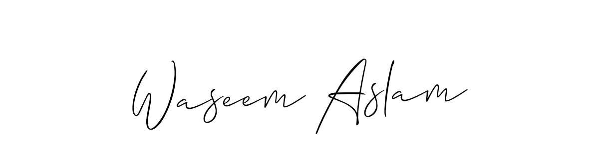 Allison_Script is a professional signature style that is perfect for those who want to add a touch of class to their signature. It is also a great choice for those who want to make their signature more unique. Get Waseem Aslam name to fancy signature for free. Waseem Aslam signature style 2 images and pictures png