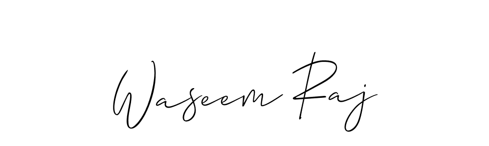 How to make Waseem Raj signature? Allison_Script is a professional autograph style. Create handwritten signature for Waseem Raj name. Waseem Raj signature style 2 images and pictures png