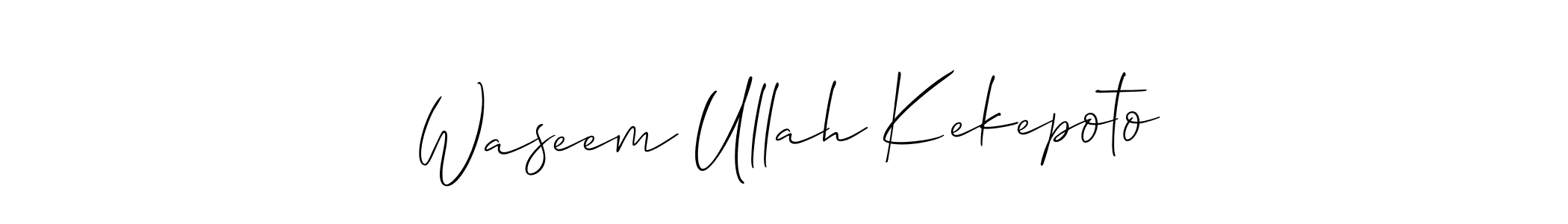 Waseem Ullah Kekepoto stylish signature style. Best Handwritten Sign (Allison_Script) for my name. Handwritten Signature Collection Ideas for my name Waseem Ullah Kekepoto. Waseem Ullah Kekepoto signature style 2 images and pictures png