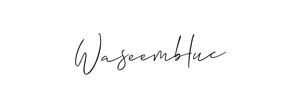 Make a short Waseembluc signature style. Manage your documents anywhere anytime using Allison_Script. Create and add eSignatures, submit forms, share and send files easily. Waseembluc signature style 2 images and pictures png