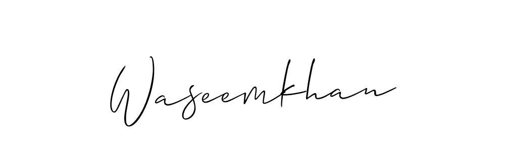 Design your own signature with our free online signature maker. With this signature software, you can create a handwritten (Allison_Script) signature for name Waseemkhan. Waseemkhan signature style 2 images and pictures png
