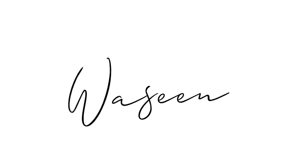 How to make Waseen name signature. Use Allison_Script style for creating short signs online. This is the latest handwritten sign. Waseen signature style 2 images and pictures png