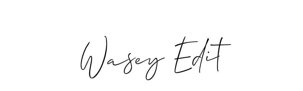 It looks lik you need a new signature style for name Wasey Edit. Design unique handwritten (Allison_Script) signature with our free signature maker in just a few clicks. Wasey Edit signature style 2 images and pictures png