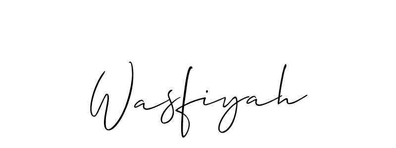 Similarly Allison_Script is the best handwritten signature design. Signature creator online .You can use it as an online autograph creator for name Wasfiyah. Wasfiyah signature style 2 images and pictures png