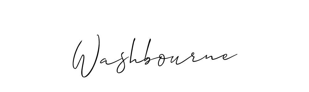 Make a beautiful signature design for name Washbourne. With this signature (Allison_Script) style, you can create a handwritten signature for free. Washbourne signature style 2 images and pictures png