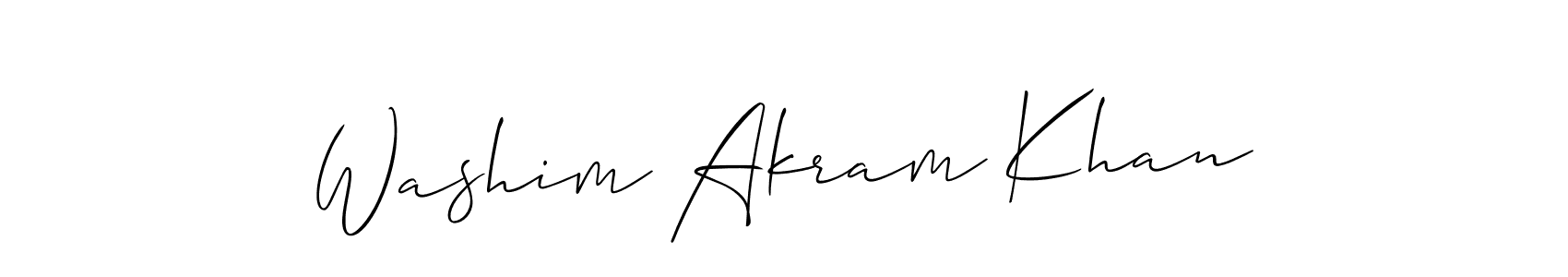 Also we have Washim Akram Khan name is the best signature style. Create professional handwritten signature collection using Allison_Script autograph style. Washim Akram Khan signature style 2 images and pictures png