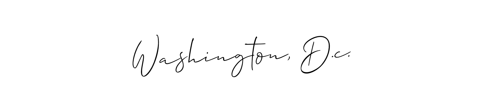 Make a beautiful signature design for name Washington, D.c.. With this signature (Allison_Script) style, you can create a handwritten signature for free. Washington, D.c. signature style 2 images and pictures png