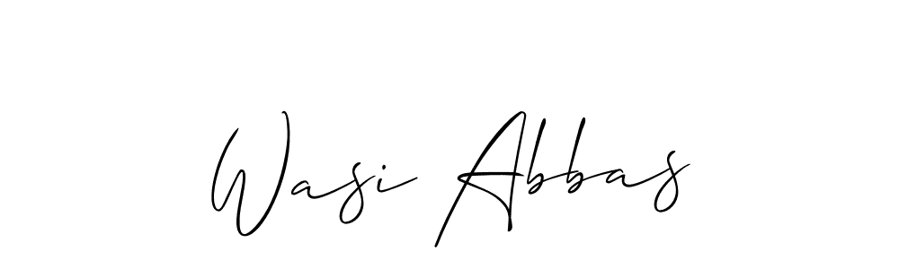 Make a beautiful signature design for name Wasi Abbas. With this signature (Allison_Script) style, you can create a handwritten signature for free. Wasi Abbas signature style 2 images and pictures png