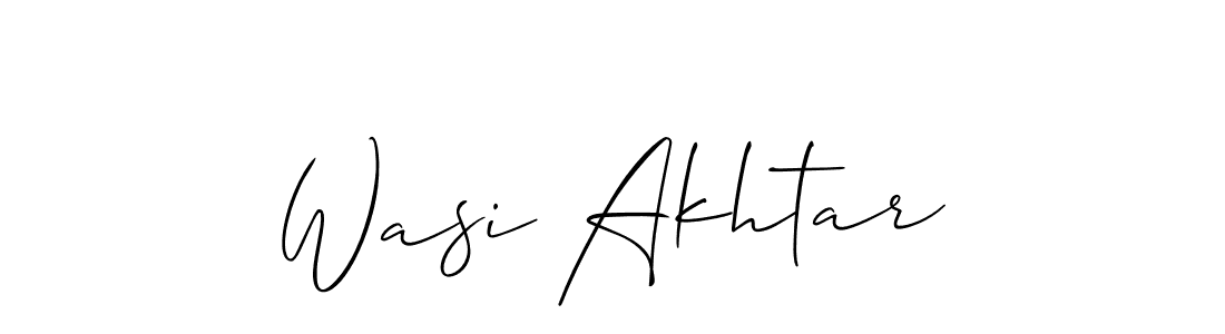 Design your own signature with our free online signature maker. With this signature software, you can create a handwritten (Allison_Script) signature for name Wasi Akhtar. Wasi Akhtar signature style 2 images and pictures png