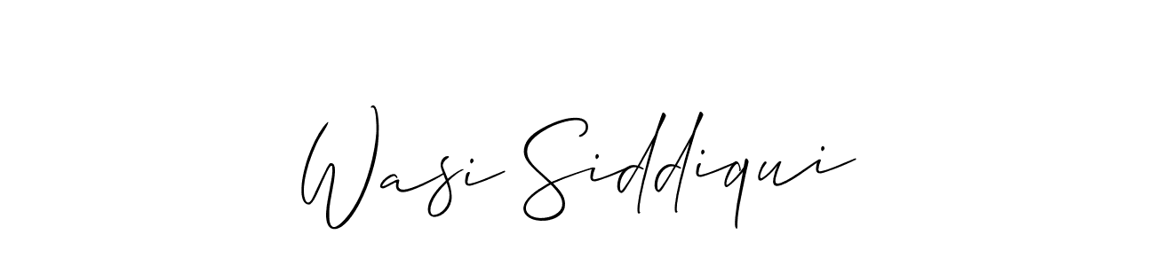 Allison_Script is a professional signature style that is perfect for those who want to add a touch of class to their signature. It is also a great choice for those who want to make their signature more unique. Get Wasi Siddiqui name to fancy signature for free. Wasi Siddiqui signature style 2 images and pictures png