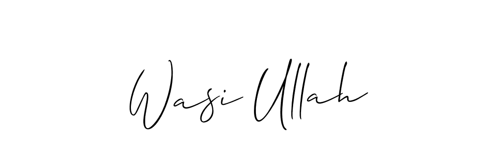 How to make Wasi Ullah name signature. Use Allison_Script style for creating short signs online. This is the latest handwritten sign. Wasi Ullah signature style 2 images and pictures png