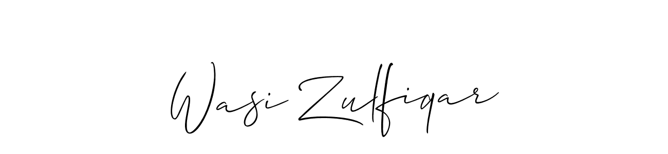 Also we have Wasi Zulfiqar name is the best signature style. Create professional handwritten signature collection using Allison_Script autograph style. Wasi Zulfiqar signature style 2 images and pictures png