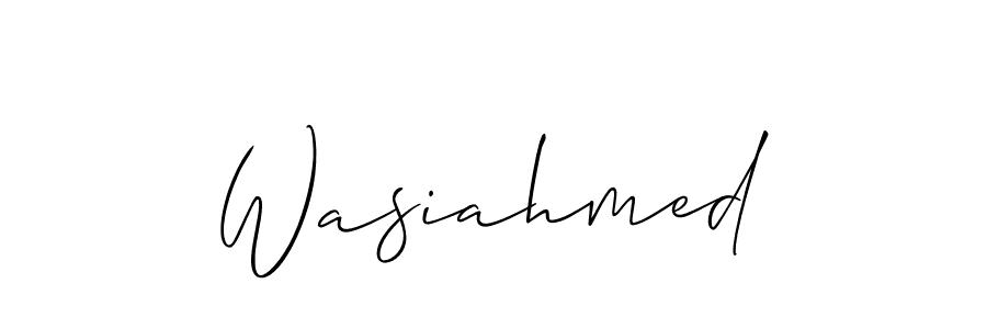 Create a beautiful signature design for name Wasiahmed. With this signature (Allison_Script) fonts, you can make a handwritten signature for free. Wasiahmed signature style 2 images and pictures png